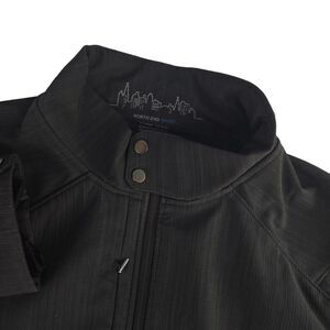 North End Sport Mens XXL Black Fleece Lined Softshell Full Zip‎ Jacket 88801